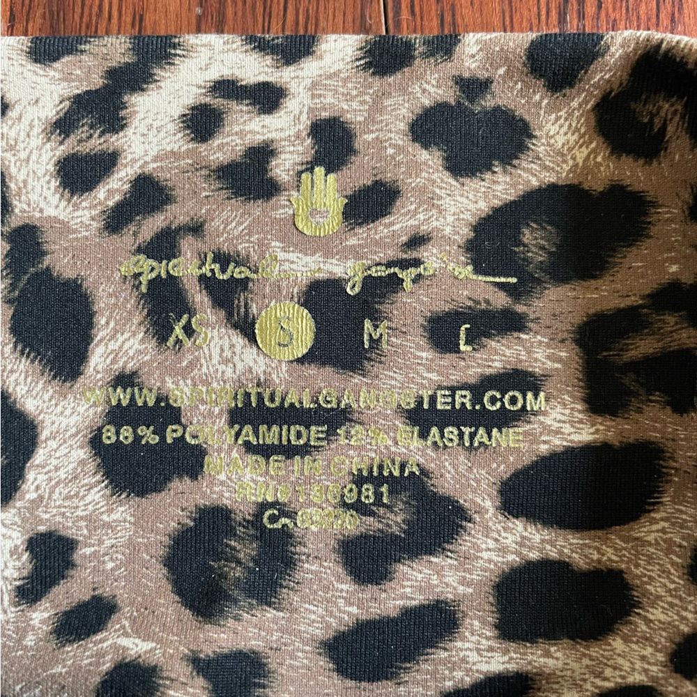Spiritual Gangster Perfect High Waisted Leggings Leopard Animal Print Size Small - Picture 6 of 12